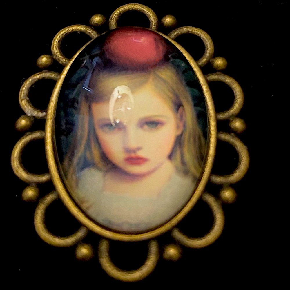 Vintage style Alice in Wonderland Oval Adjustable Ring